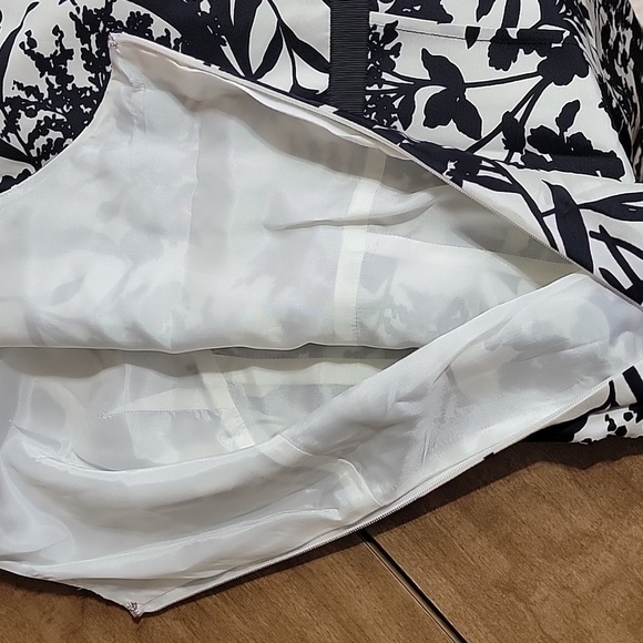 Women's Ann Taylor Floral Silk Halter Dress, Black/White, Size 12, NWT - Picture 6 of 10